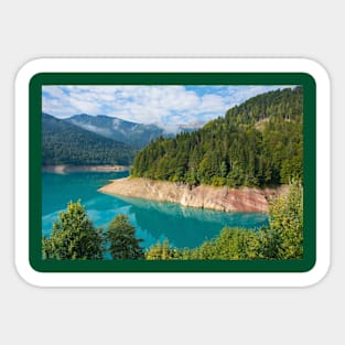 Low Water in Sauris Lake, North Italy Sticker